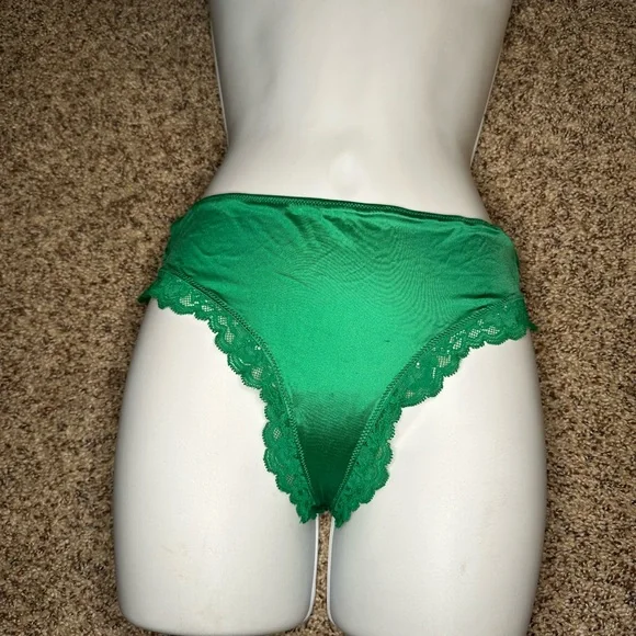 Victoria's Secret Emerald Lace Panties - Picture 2 of 7